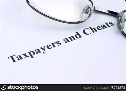 Taxpayers and cheats