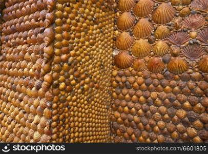 Tazones shells facades of Asturias in Spain