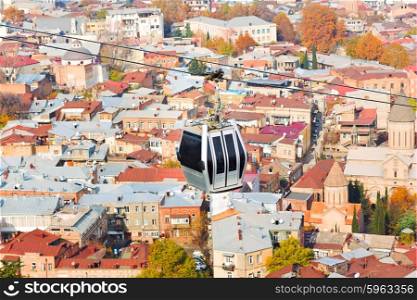Tbilisi Georgia, funicular over old town