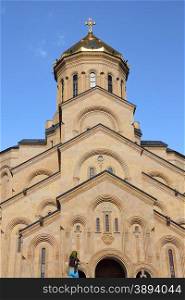 TBILISI, GEORGIA - JUNE 14, 2015: HolyTrinity cathedral, or Tsiminda Sameba