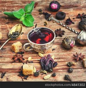 Tea and kitchen herbs