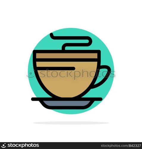 Tea, Coffee, Cup, Cleaning Abstract Circle Background Flat color Icon
