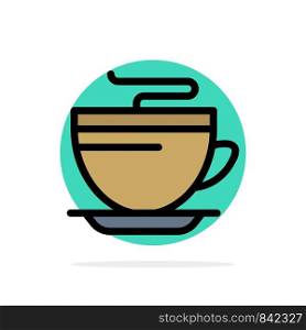Tea, Coffee, Cup, Cleaning Abstract Circle Background Flat color Icon