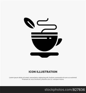 Tea, Cup, Hot, Coffee solid Glyph Icon vector