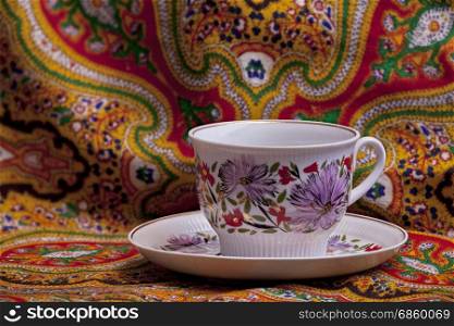 tea cup with floral ornament