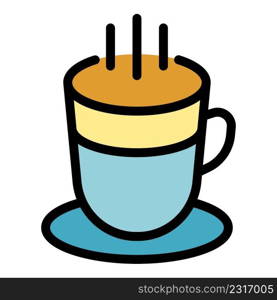 Tea drink icon. Outline tea drink vector icon color flat isolated. Tea drink icon color outline vector