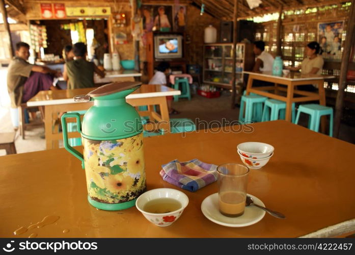 Tea house in Mingun, Mandalay, Myanmar