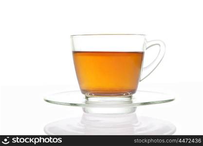 Tea in a glass cup