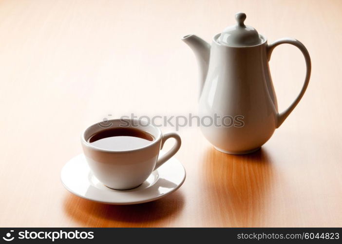 Tea on the wooden table