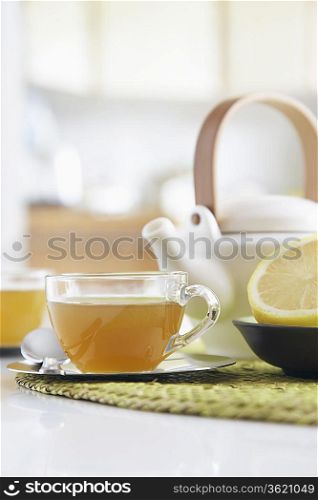 Tea set, close-up