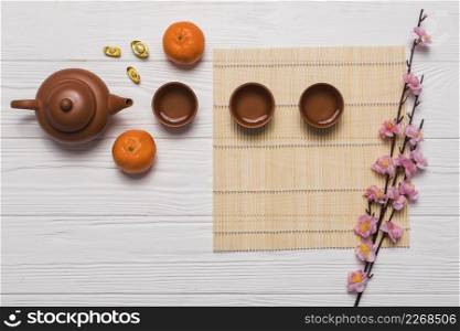 tea set sakura branch