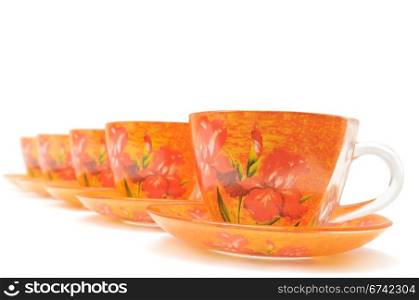 tea things isolated on a white