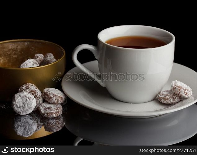 Tea with candies