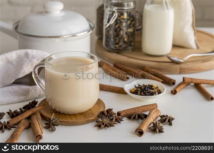 tea with milk cinnamon