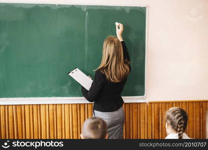 teacher writing board