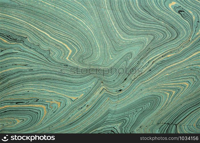 teal marbled paper made from recycled jute fiber, abstract background