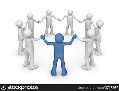 Team leader (3d isolated characters, business series)