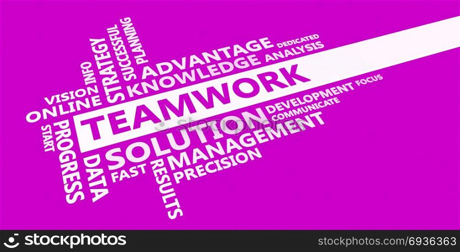 Teamwork Business Idea as an Abstract Concept. Teamwork Business Idea