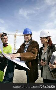 Teamwork on a building site