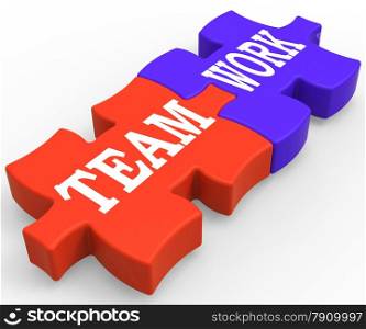 . Teamwork Showing Community Organization Working Together As Team