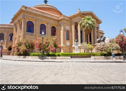 Teatro Massimo - famous opera house on the Piazza Verdi in Palermo, Sicily
