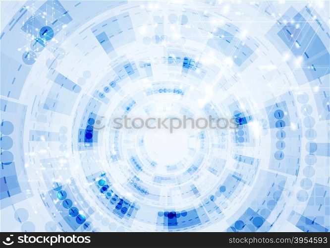 Tech blue gear drawing background. Tech blue gear drawing abstract background