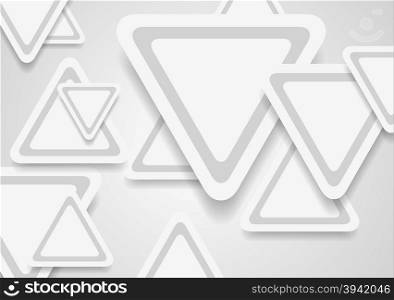 Tech corporate paper background with grey triangles