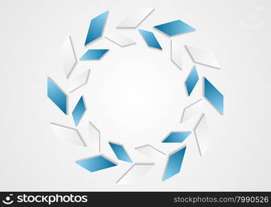 Tech geometric blue white logo design