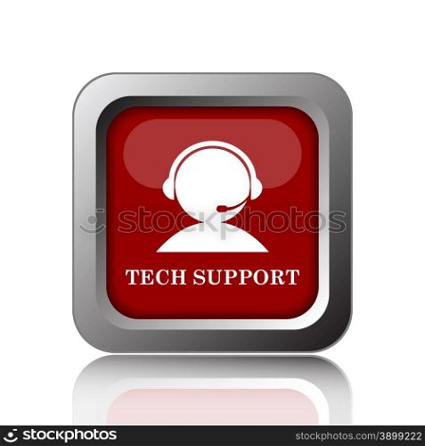 Tech support icon. Internet button on white background