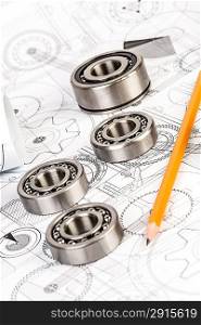 Technical drawings with the Ball bearings