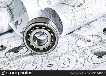 Technical drawings with the bearing