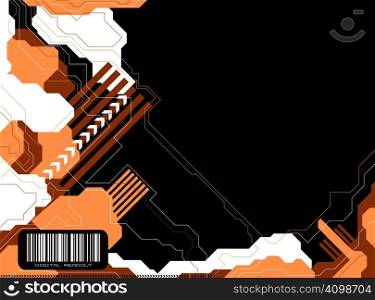 Technical illustrated background with a futuristic feel with plenty of copy space