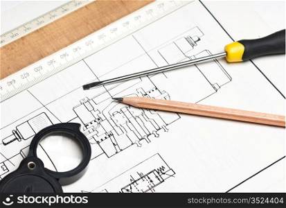technical schemes with a pencil and ruler