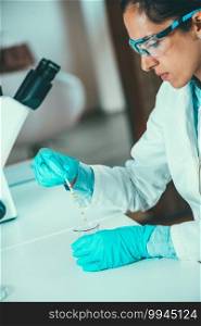 Technician working in laboratory