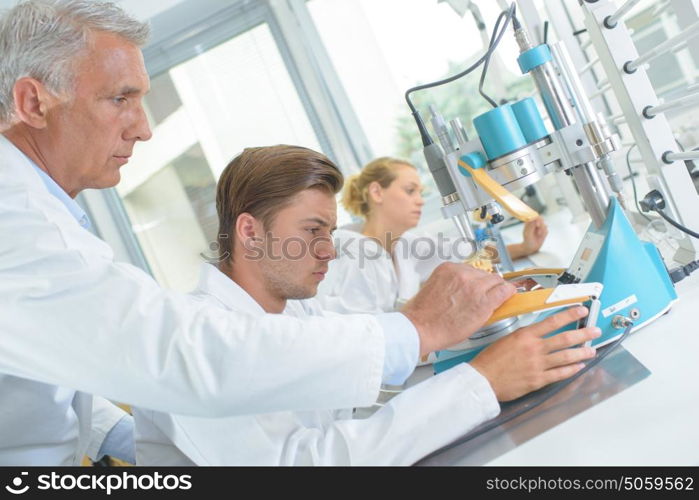 technicians in laboratory