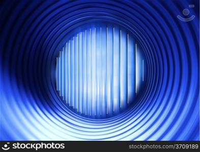 technological air ventilating process in futuristic conceptual tunnel