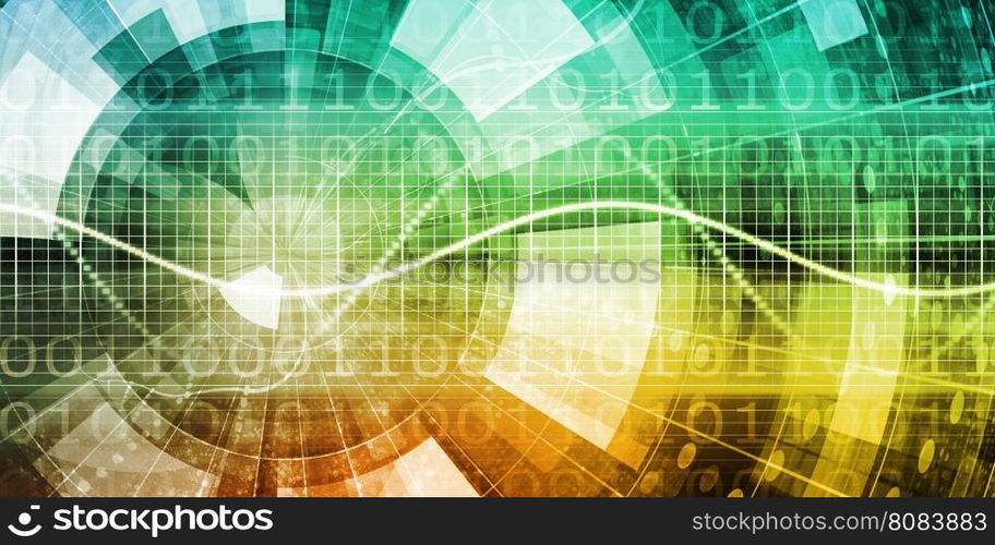 Technology Abstract as a Concept Background Art. Global Business Network