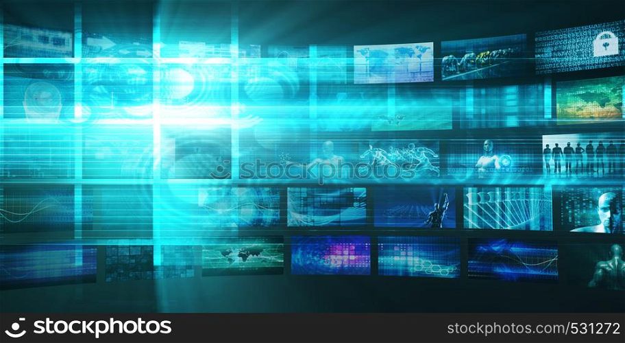 Technology Abstract Background with Tech Startup Industry Concept. Technology Abstract Background