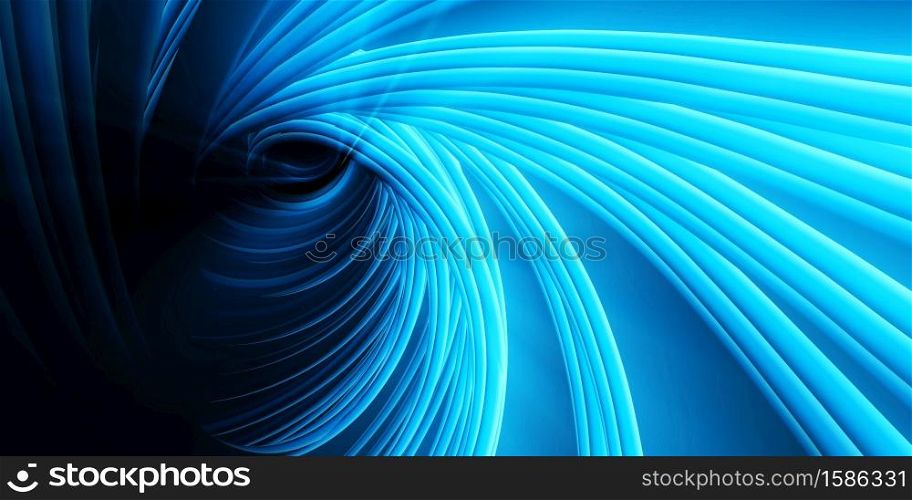Technology Abstract with Futuristic Lines as Art. Technology Abstract