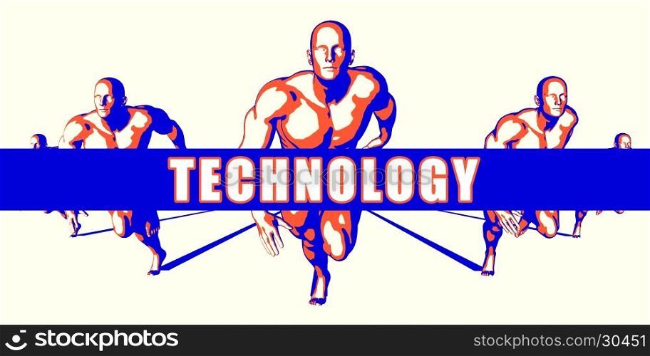 Technology as a Competition Concept Illustration Art. Technology