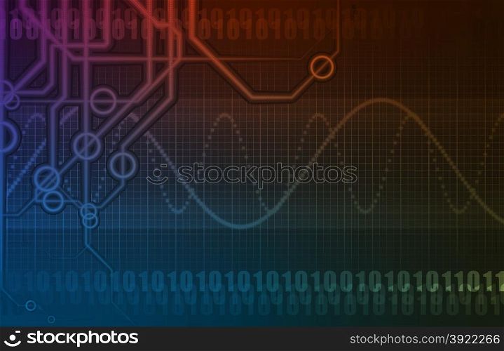 Technology Background as a Colorful Abstract Art. Technology Abstract