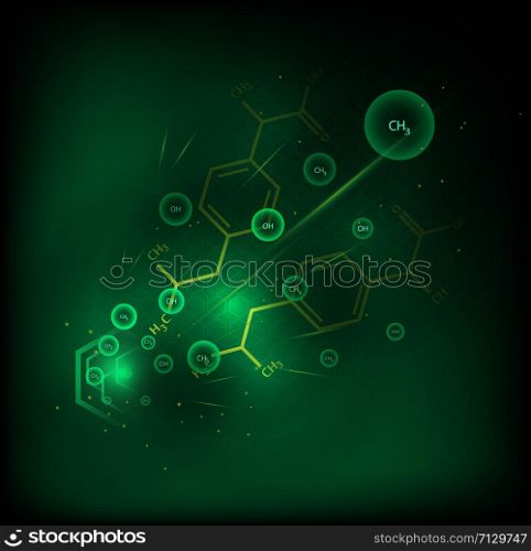 technology background: chemical formulas