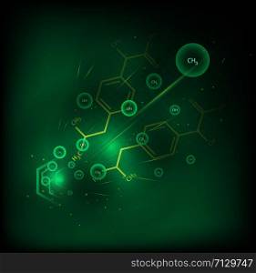 technology background: chemical formulas