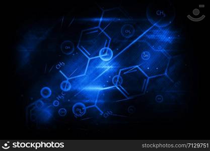 Technology background: chemical formulas