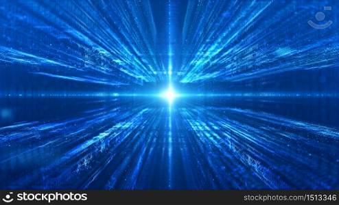 Technology Digital Matrix and Light Abstract Background