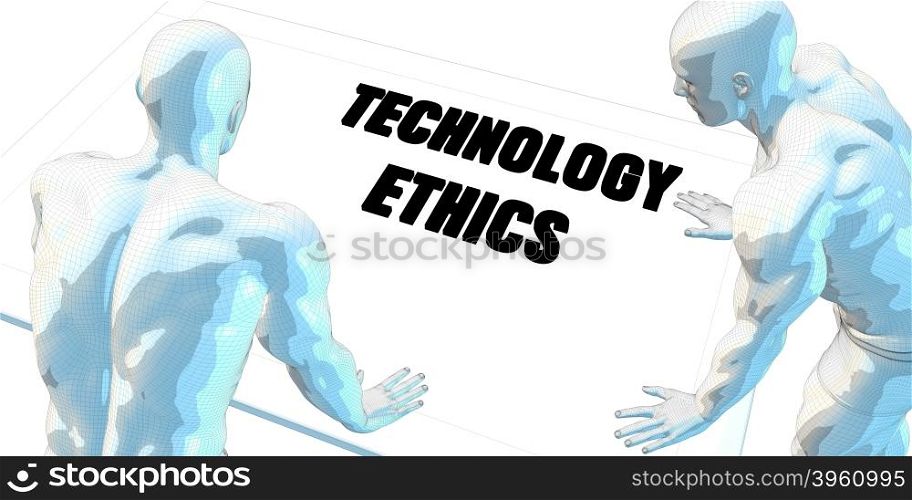Technology Ethics Discussion and Business Meeting Concept Art. Technology Ethics