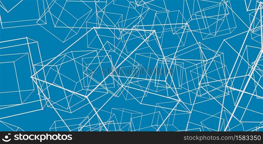 Technology Grid with a Tech Futuristic Art Abstract. Technology Grid