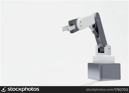 technology Industrial 4.0 concept animation of Robotic arm 3D rendering