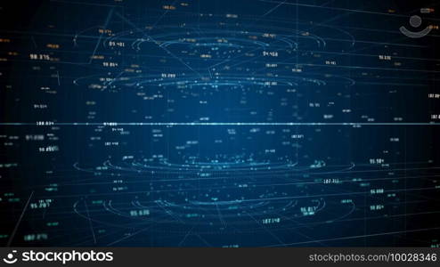 Technology Network Data Connection, Digital Network and Cyber Security Concept, Global Network 5g High-Speed Connection Background.