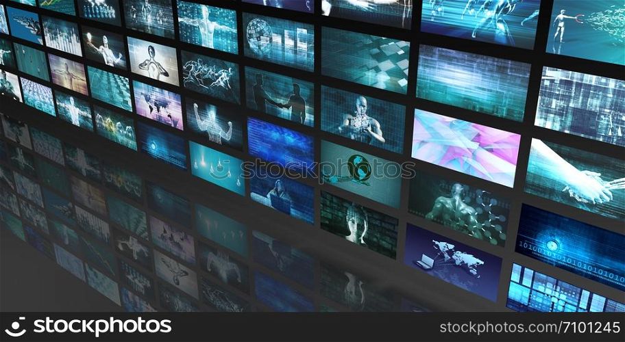 Technology Network System Connection for Entertainment Concept. Technology Network System